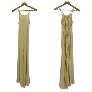 Nordstrom Girls’ Yellow & White Checkered Tie-back Jumpsuit Size L (10/12)